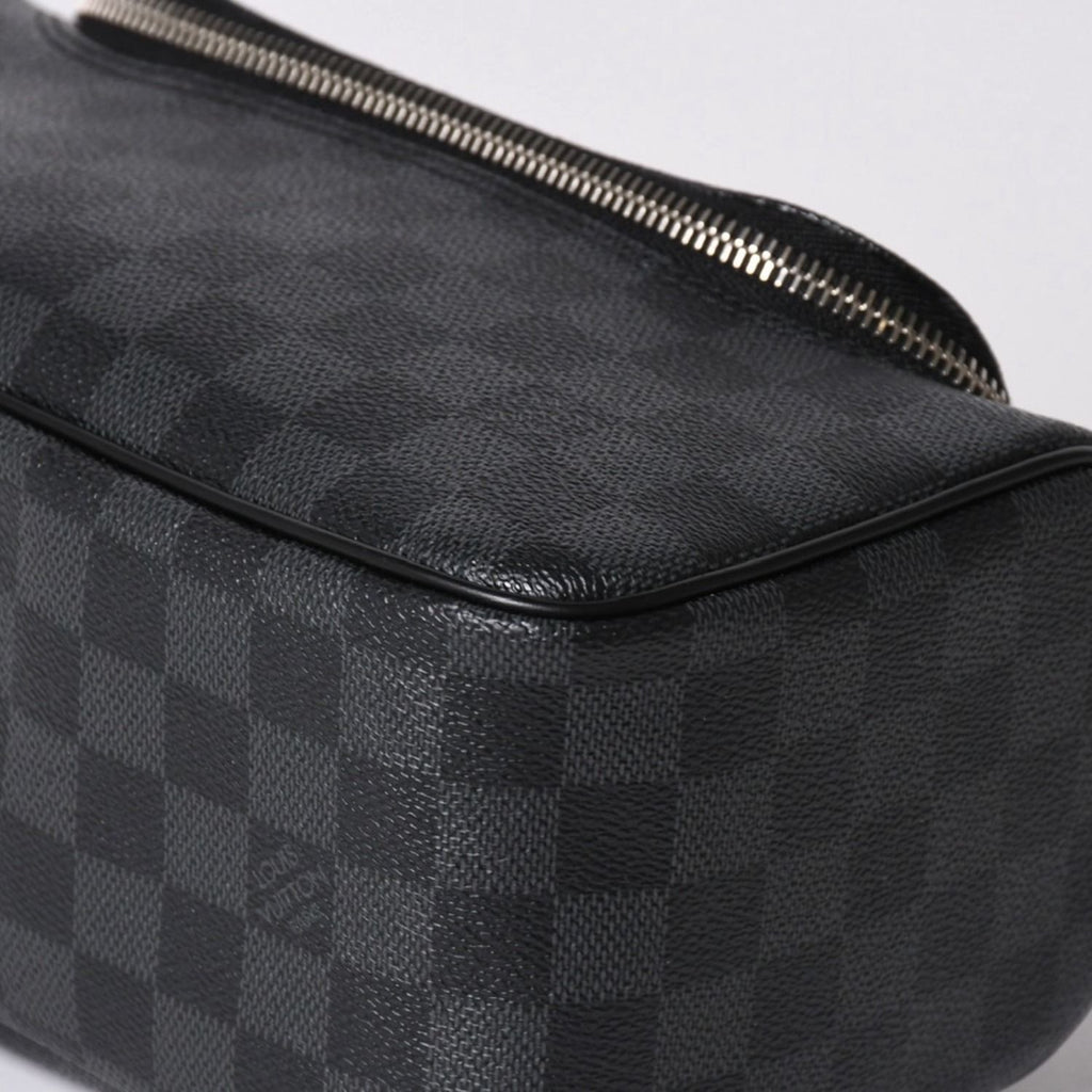 Louis Vuitton Damier Graphite Toilet Pouch Travel Bag Black — view 7