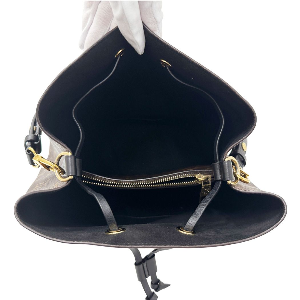 Louis Vuitton Monogram Shoulder Bag MM Noir Brown — view 5