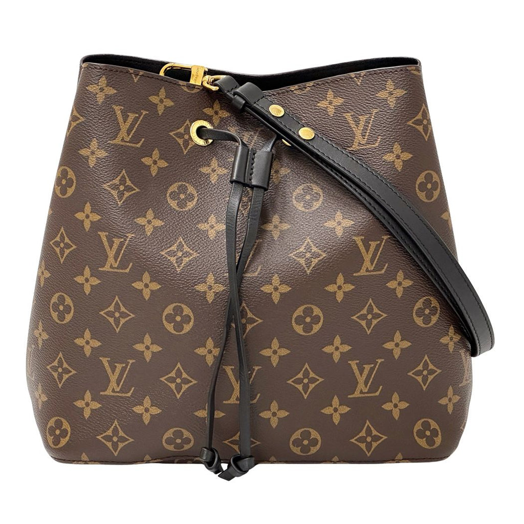 Louis Vuitton Monogram Shoulder Bag MM Noir Brown