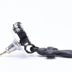 Chanel CC Logo Drop Earrings 01 Metal Rhinestone Black Clear — view 4