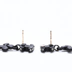 Chanel CC Logo Drop Earrings 01 Metal Rhinestone Black Clear — view 8