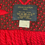 Louis Vuitton Scarf Echarpe Logomania Ruby Wool Silk — view 2