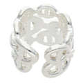 Hermes Chaine D'ancre Enchainee GM Silver Ring