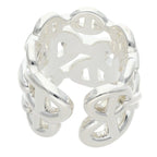 Hermes Chaine D'ancre Enchainee GM Silver Ring