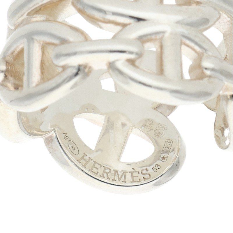 Hermes Chaine D'ancre Enchainee GM Silver Ring — view 2