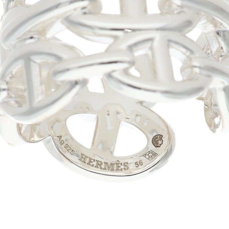 Hermes Chaine D'ancre Enchainee GM Silver Ring — view 2