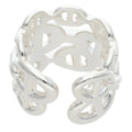 Hermes Chaine D'ancre Enchainee GM Silver Ring
