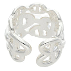 Hermes Chaine D'ancre Enchainee GM Silver Ring