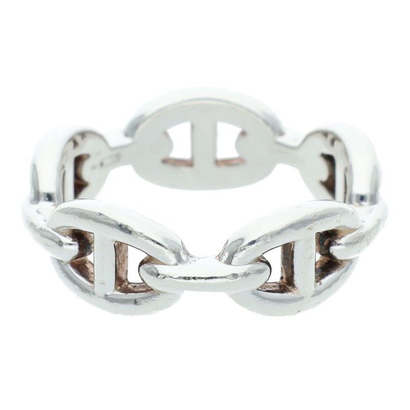 Hermes Chaine D'ancre Enchainee PM Silver Ring