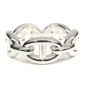 Hermes Ring Chaine D'ancre Enchainee PM 53 Silver