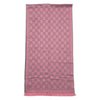 Gucci Scarf GG Wool Pattern Logo Rose Pink Gray — view 5