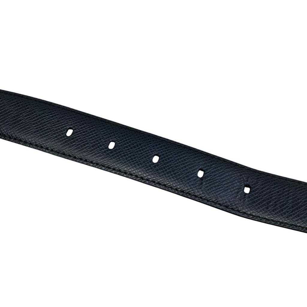 Louis Vuitton Belt Ceinture Classic 100 40 Taiga Leather Noir Black — view 5