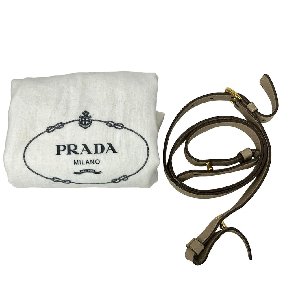 Prada Tote Bag Beige Leather — view 8