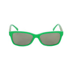 Chanel CC Logo Square Sunglasses Color Block Green Eyewear — view 2