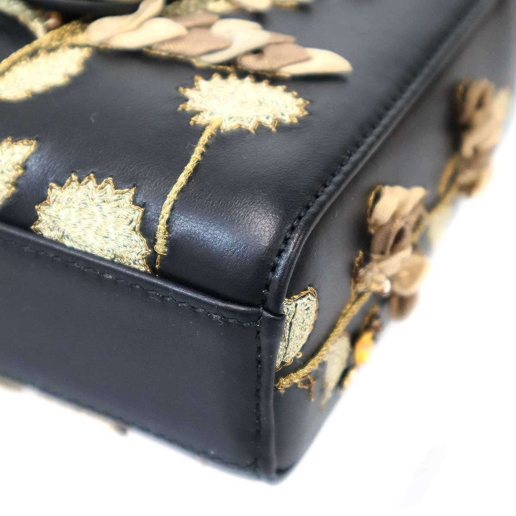 Dior Lady D-joy Ombres Florales Embroidery Joy Shoulder Bag Black — view 7
