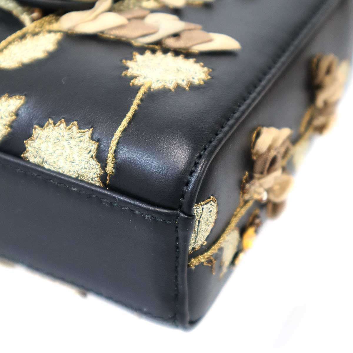 Dior Lady D-joy Ombres Florales Embroidery Joy Shoulder Bag Black — view 7