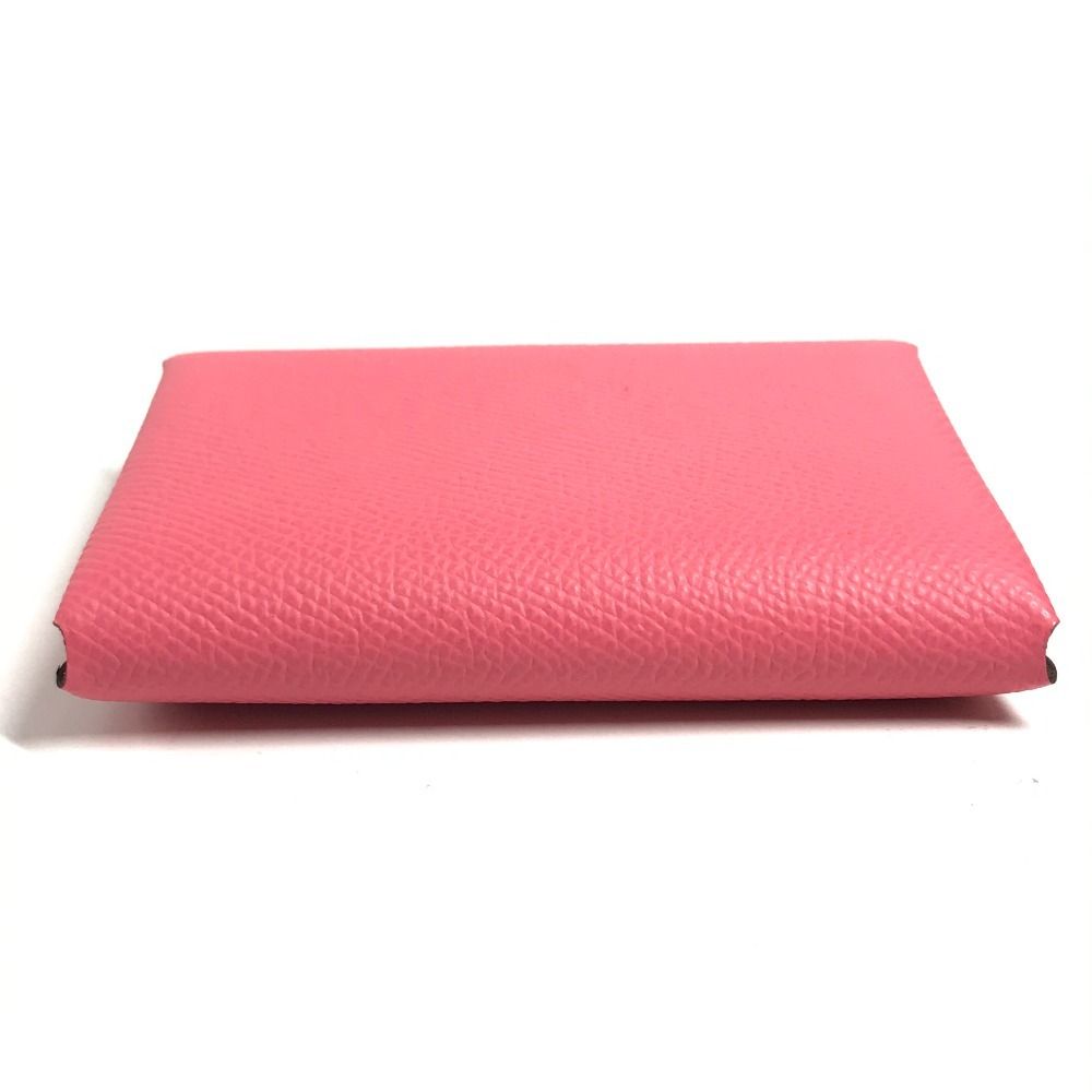 Hermes Calvi Duo Epsom Rose Azaleas Pink Wallet — view 3