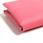 Hermes Calvi Duo Epsom Rose Azaleas Pink Wallet — view 5