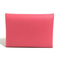 Hermes Calvi Duo Epsom Rose Azaleas Pink Wallet