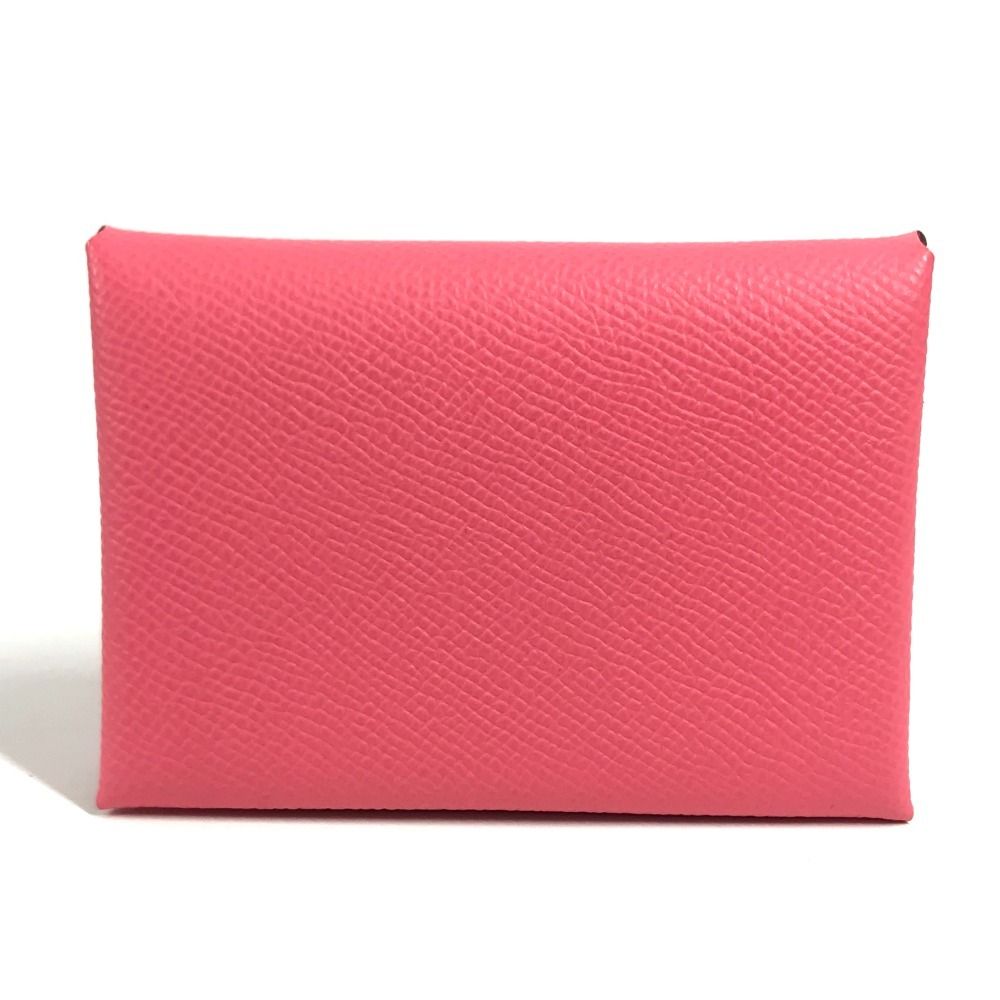 Hermes Calvi Duo Epsom Rose Azaleas Pink Wallet