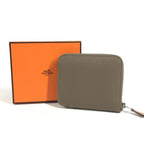 Hermes Coin Case Azap Compact Silk in Evercolor Etoupe Gray — view 7