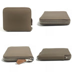 Hermes Coin Case Azap Compact Silk in Evercolor Etoupe Gray — view 8