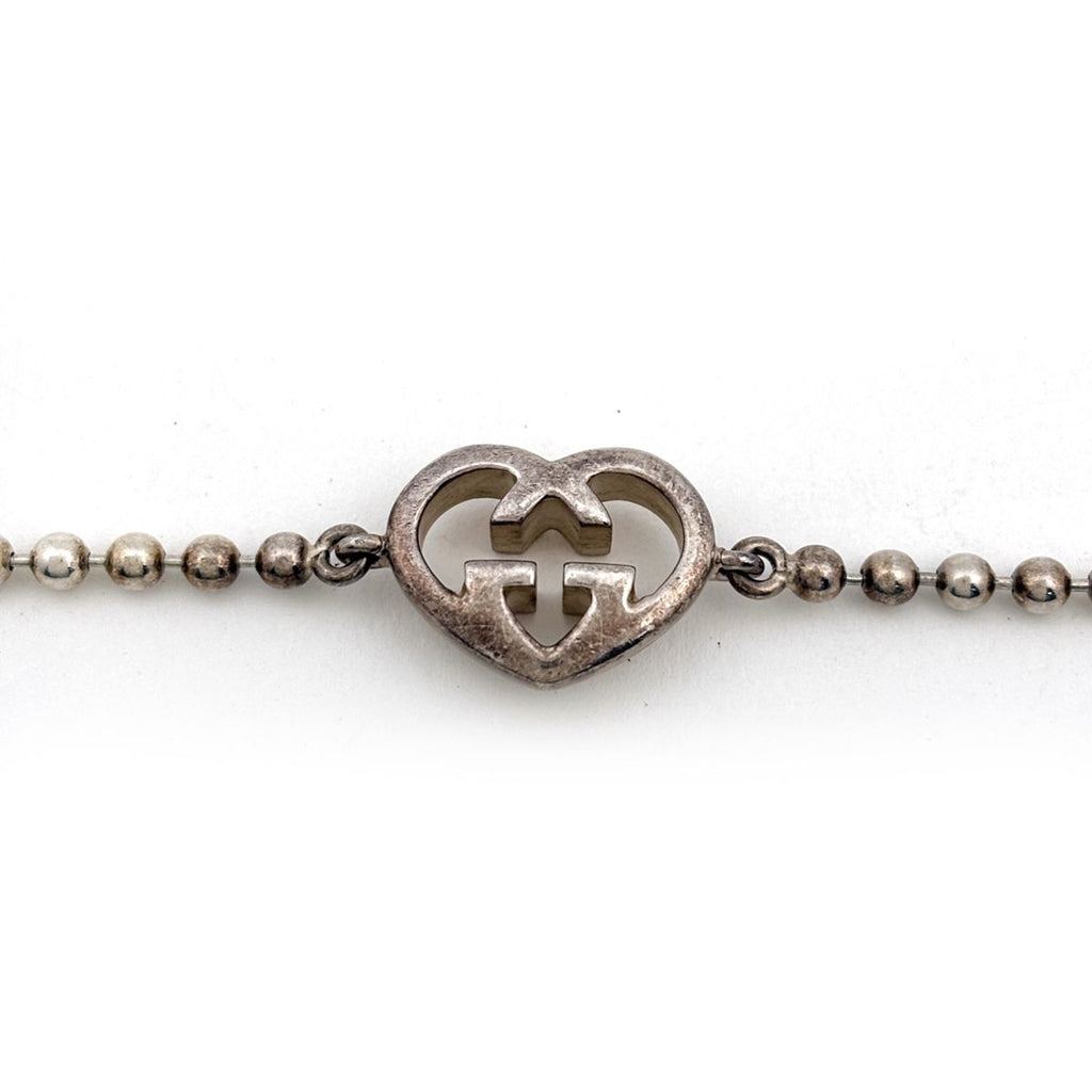 Gucci Bracelet Ball Chain Heart 925 Sterling Silver — view 2