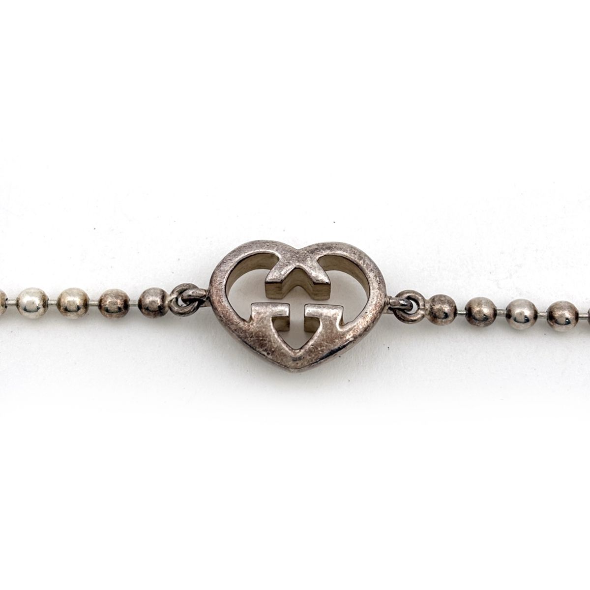 Gucci Bracelet Ball Chain Heart 925 Sterling Silver — view 2
