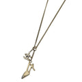 Chanel Necklace CC Logo High Heels Rhinestone Gold