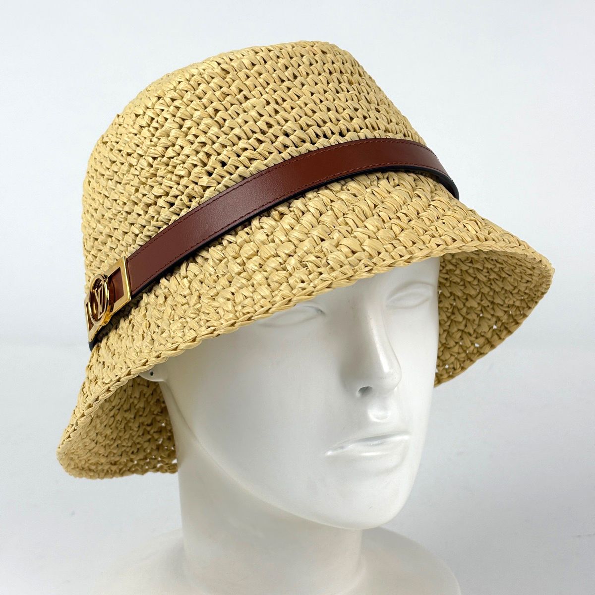 Louis Vuitton Hat Dauphine Summer Hat Polyester Leather Polyamide Beige — view 6
