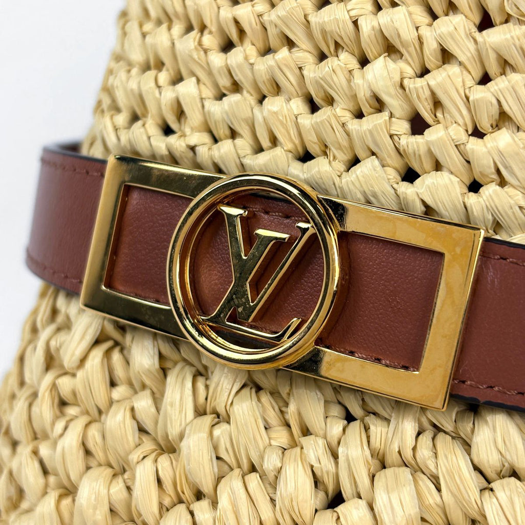 Louis Vuitton Hat Dauphine Summer Hat Polyester Leather Polyamide Beige — view 4