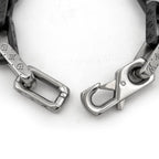 Louis Vuitton Bracelet Monogram Chain Metal Silver Black — view 3