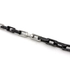 Louis Vuitton Bracelet Monogram Chain Metal Silver Black — view 2