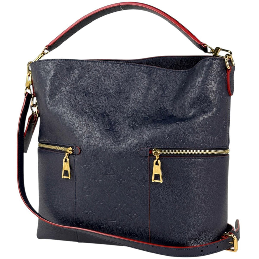 Louis Vuitton Mary Tote Bag Monogram Empreinte Marine Rouge