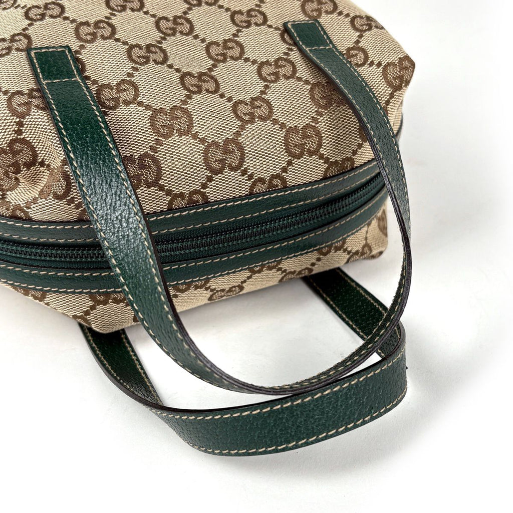 Gucci Handbag GG Pattern Canvas Beige Green — view 5