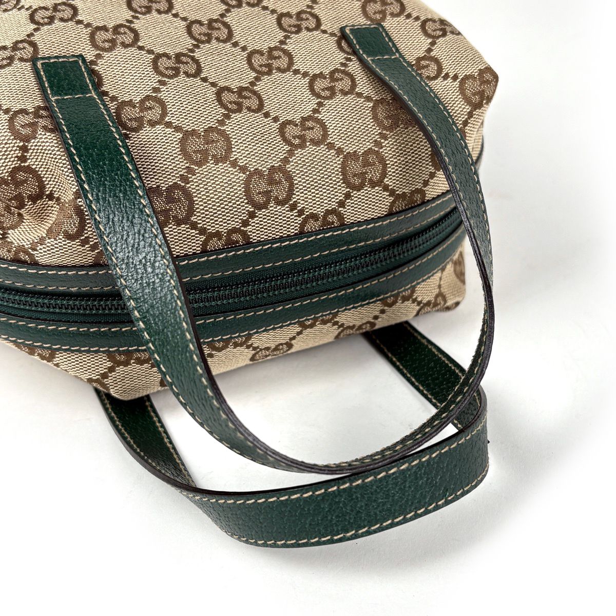 Gucci Handbag GG Pattern Canvas Beige Green — view 5