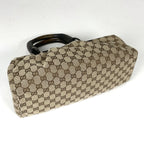 Gucci Handbag Wood Handle GG Pattern Canvas Beige — view 2
