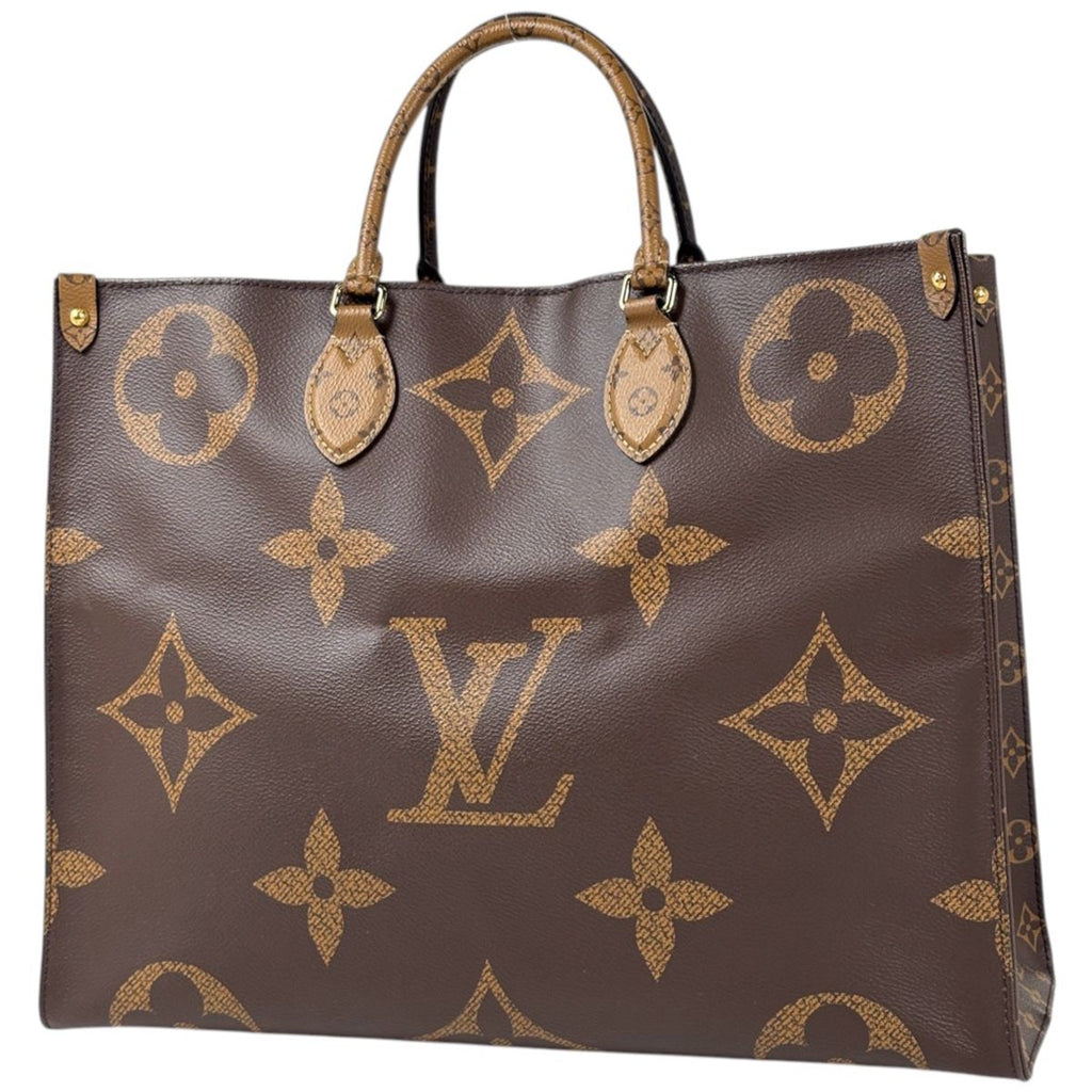 Louis Vuitton On The Go GM Tote 2-Way Shoulder Bag Monogram Giant Reverse Brown