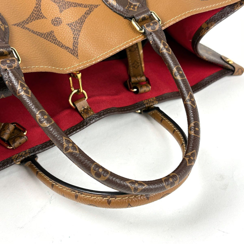 Louis Vuitton On The Go GM Tote 2-Way Shoulder Bag Monogram Giant Reverse Brown — view 5