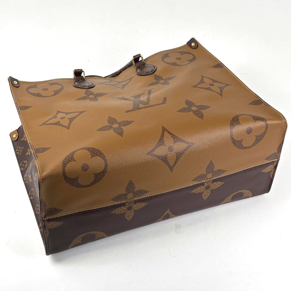 Louis Vuitton On The Go GM Tote 2-Way Shoulder Bag Monogram Giant Reverse Brown — view 2