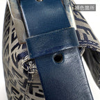 Fendi Shoulder Bag Zucchino Pattern Mamma Bucket Canvas Navy — view 7