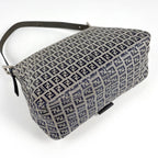 Fendi Shoulder Bag Zucchino Pattern Mamma Bucket Canvas Navy — view 2