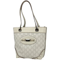 Gucci Guccissima Tote Bag GG Pattern Shimarais White