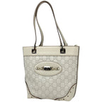 Gucci Guccissima Tote Bag GG Pattern Shimarais White