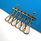 Bottega Veneta Key Case Intrecciato 6 Rows Leather Blue Key Holder — view 4