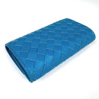 Bottega Veneta Key Case Intrecciato 6 Rows Leather Blue Key Holder — view 2