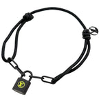 Louis Vuitton Silver Lockit Virgil Abloh Bracelet Titanium Polyester Black