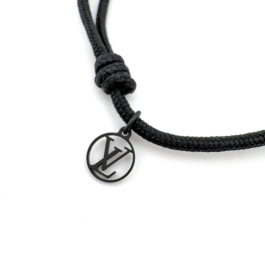 Louis Vuitton Silver Lockit Virgil Abloh Bracelet Titanium Polyester Black — view 3