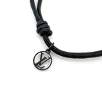 Louis Vuitton Silver Lockit Virgil Abloh Bracelet Titanium Polyester Black — view 3