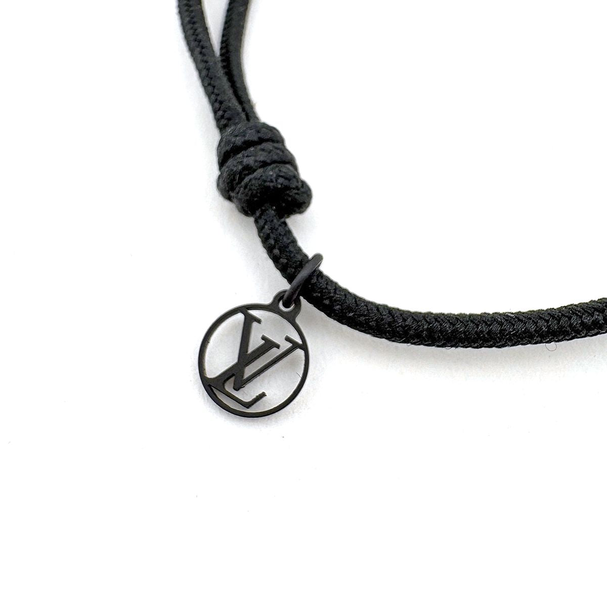 Louis Vuitton Silver Lockit Virgil Abloh Bracelet Titanium Polyester Black — view 3